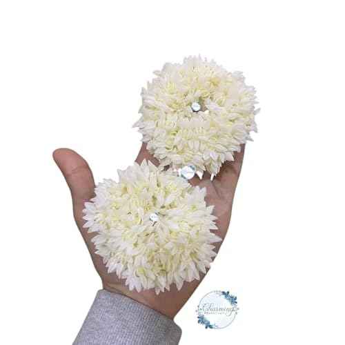 Mogra White Gajra Hair Accessories Gajra Rubber Band for Women (Pack of 2)(White) Hair Scrunchies