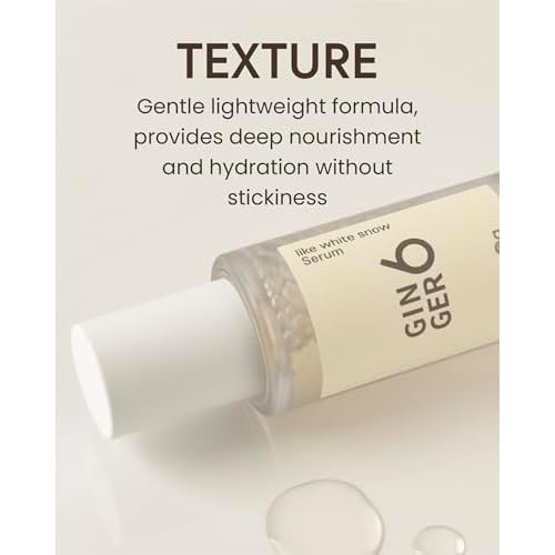 Face Serum - 70% Ginger Water, Deep Hydration with Niacinamide and Hyaluronic Acid, Revitalizing Korean Skincare for Glowing Skin, 1 fl oz