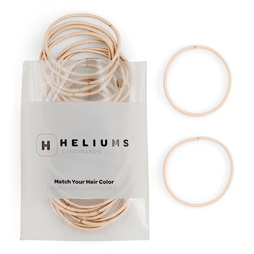 Heliums Thin Hair Elastics 2mm Beige Blonde - 40 Count