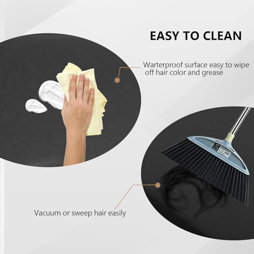 OmySalon 3' x 4' Barber Floor Mat Anti Fatigue for Stylist Standing, 3/4'' Thick Comfort Hair Matt Square Base for Salon Styling Chair, Hair Cutting Hairdressing Beauty Equipment