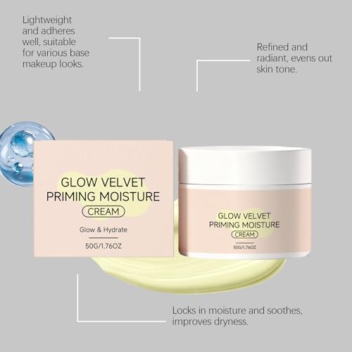 Glow Velvet Priming Moisture Cream Primer - 2Pc Set, 50ml