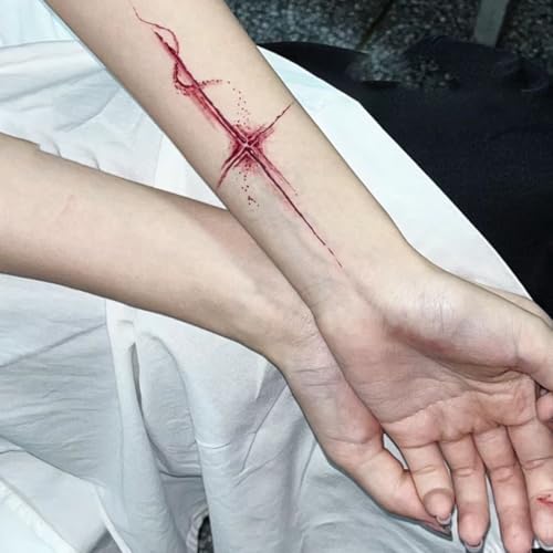 Red Cross Temporary Tattoo Stickers Waterproof 7 Sheets
