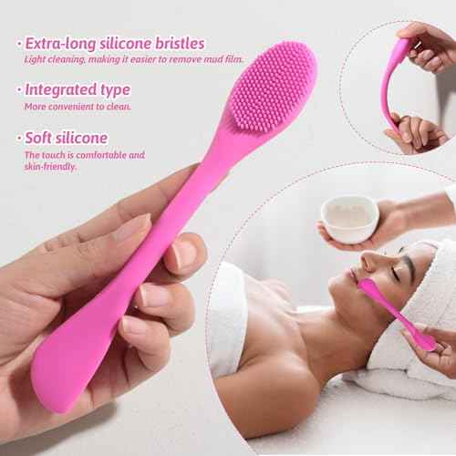 JPNK Face Sponges Cleansing Exfoliating Facial Sponges for Facial Mask Tools Removing and Makeup Remover Pads Set (Pink)