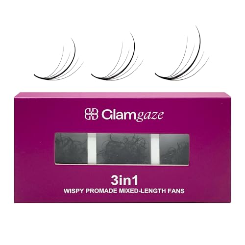 750 Wispy Promade Fans - 5D 7D 9D, C D CC Curl 0.05-0.07mm Thickness Mixed Length - Handmade Wispy Eyelash Extensions Loose Premade Lash Fans Soft Spikes Volume Lash (5D-0.07-C, 9/10/11)