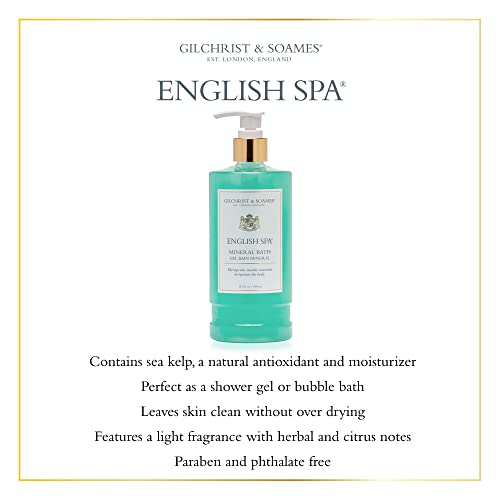 Gilchrist & Soames English Spa Shower Gel and Body Wash - 15.5oz - Citrus and Herbal Notes, Gently Cleansing, Zero Parabens, Sulfates, and Phthalates