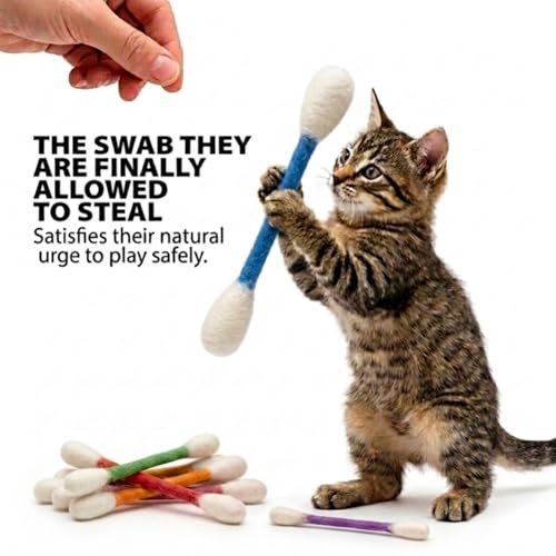 Glaciart One Catnip Swabs Toy Set - 6 Durable Chew Toys