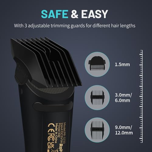 PRITECH Manscape Body Hair Trimmer - Ceramic Blade Wet/Dry