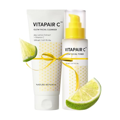 Nature Republic Vitapair C Glow Facial Cleanser & Toner Set
