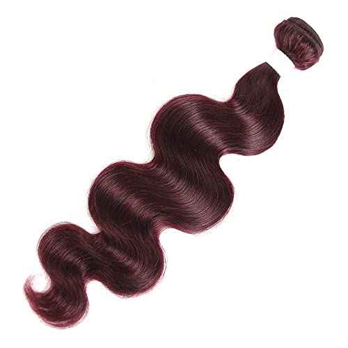 REMY HAIR Red Bundles Human Hair 99j Bundles Body Wave 20 Inch 1 Bundle Unprocessed Brazilian Virgin Hair Human Hair Bundles for Black Women