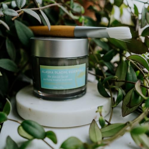 Alaska Glacial Purifying Mineral Mud Mask with Glacial Clay & Botanicals | Gently Detoxifies, Hydrates & Smooths | Anti-Aging Facial for Sensitive Skin ? Vanilla & Lavender, 3.5oz