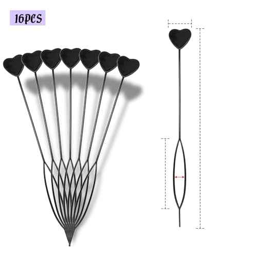 16PCS Quick Topsy Tail Hair Beader Kit ? Automatic Bead Loading Tool, Braiding Loop Threader, Ponytail Maker for Girls Kids Hair Styling and Plait Accessories (black)