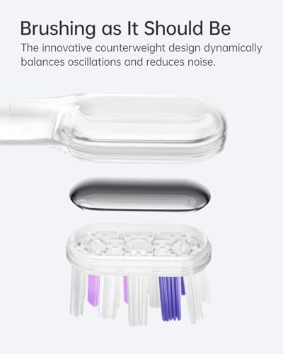 Laifen Cushioned Electric Toothbrush Heads 6-Pack for Wave