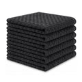 100% Cotton Washcloths 12x12 Inch 6 Pack Black