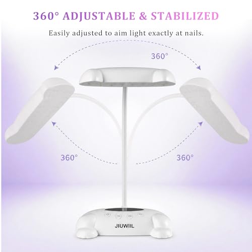 JIUWIIL 48W UV LED Nail Lamp with 24 Beads & Gooseneck