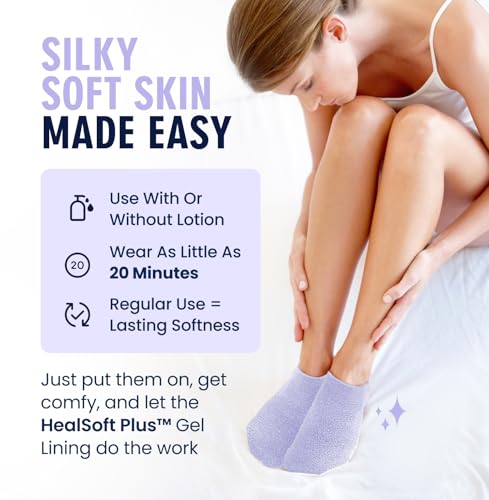 Dr. Frederick's Original Moisturizing Gel Socks Lilac Leisure - Full-Foot Hydrating Foot Cover
