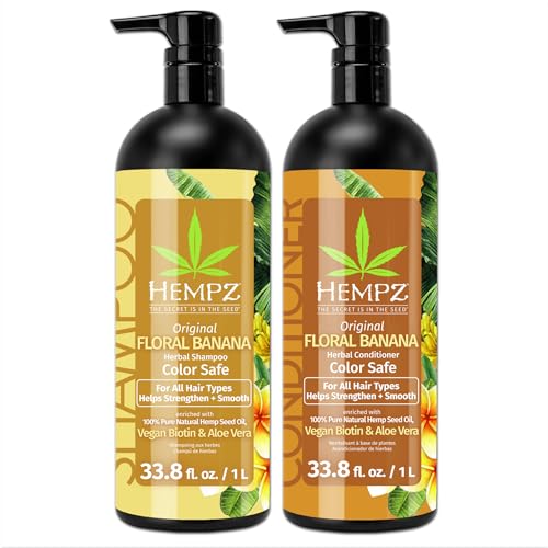Hempz Shampoo & Conditioner Set - Floral & Banana Scent, 33.8 fl oz
