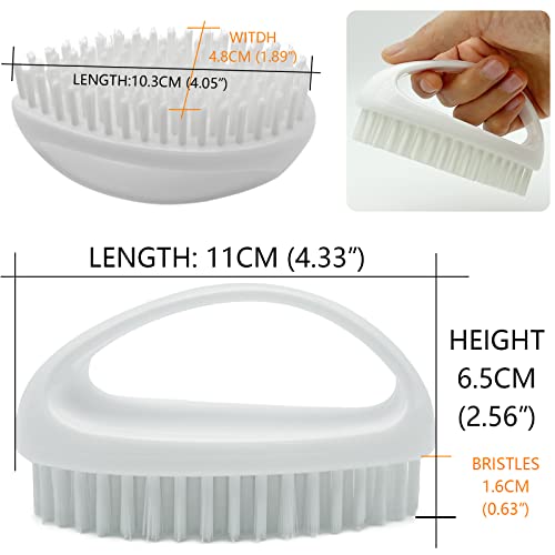 Heavy Duty Nail Brush for Cleaning Fingernails - Stiff Nylon Bristles