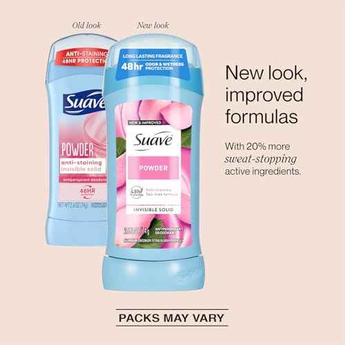 Suave Antiperspirant Deodorant for Women, Powder 2-Pack + Dry Spray ??48H Sweat & Odor Protection, Anti-Staining Formulas, Talc-Free