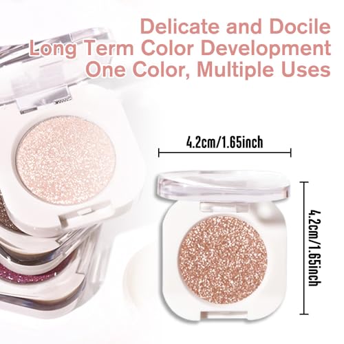 Light Brown Glitter Eyeshadow Palette - Shimmer Pressed Powder