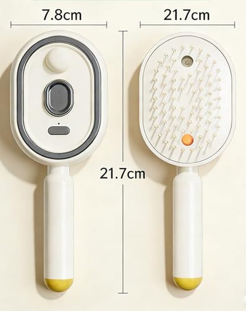 2-in-1 Electric Steam Brush with Water Spray for Easy Detangling