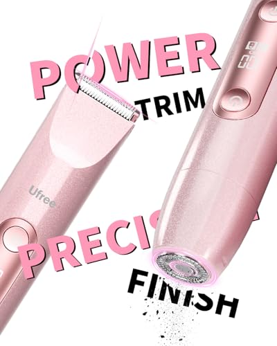 Ufree Bikini Trimmer Electric Razor for Women, Dual Head Rechargeable