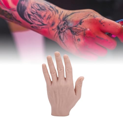 Silicone Male Hand Model, Reusable Silicone Artificial Hand Model for Festival Props Painting Practice, Silicone Tattoo Practice Hand for Experienced Tattoo Artists and Beginners