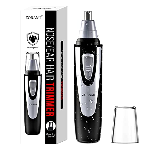 ZORAMI Ear and Nose Hair Trimmer - Dual Blade Painless Clipper for Men & Women