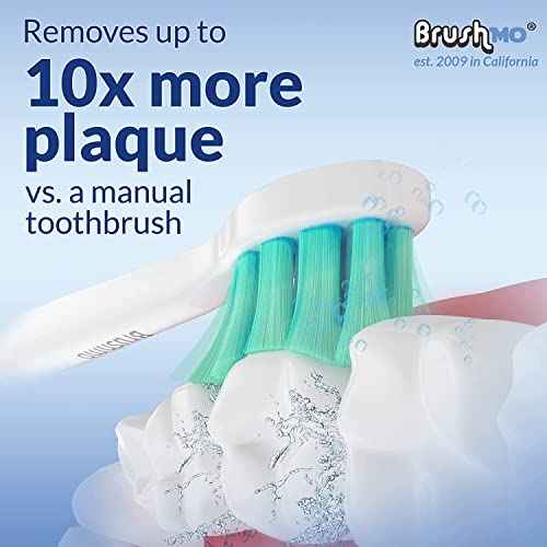 Brushmo Replacement Toothbrush Heads Compatible with Philips Sonicare Electric Toothbrush, White, 10 pc Variety Pack