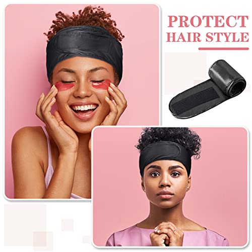 Hercicy 6-Pack Satin Hair Wrap Headband – Adjustable Spa Headwear
