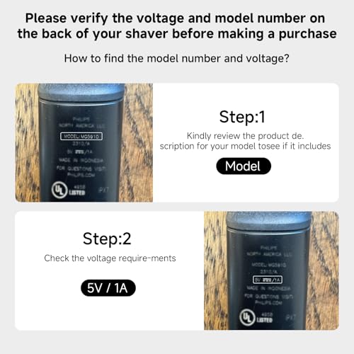 5V 1A USB Charger for Philips Norelco OneBlade & Series Shavers