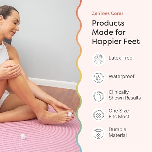 ZenToes Gel Toe Separators for Bunions & Overlapping Toes - 4 Pack