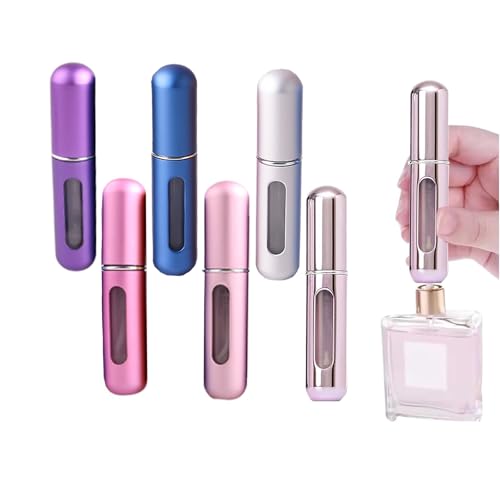 6-Pack 5ml Travel Perfume Bottles Refillable Spray