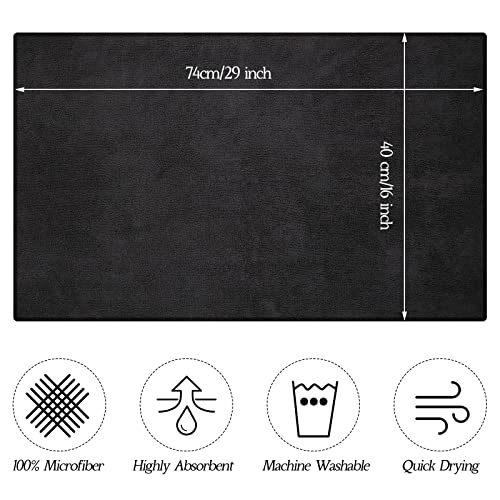 40 Pack Bleach Proof Microfiber Hair Towels 16x29 Black
