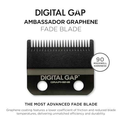 COCCO Digital Gap Ambassador Graphene Fade Clipper Blade, ADGCF-G Replacement Blade Designed for Hyper Veloce Pro, Veloce Pro and Pro BLDC Clippers
