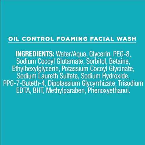 Curel Oil Control Japanese Skin Care, Foaming Face Wash For Dry, Sensitive Skin, Gentle Face Wash for Women and Men, 5 Oz