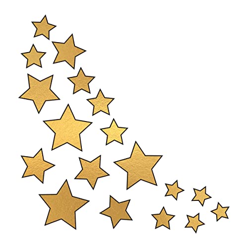 Metallic Gold Star Temporary Tattoos - 20 or 48 Pack