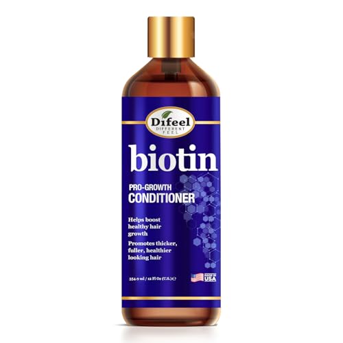 Difeel Biotin Hair Growth Conditioner for Thin Hair - Sulfate & Paraben Free, 12 oz