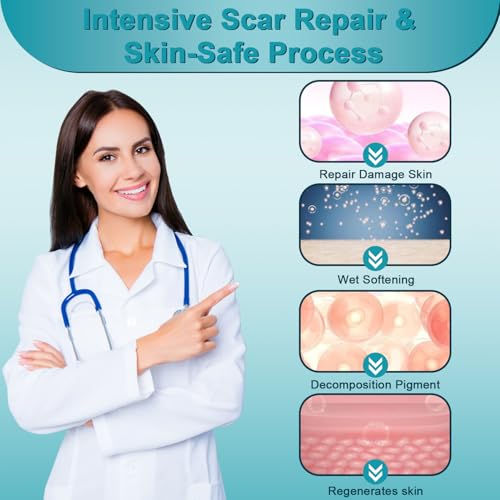 Scar Cream, Advanced Scar Gel for Old & New Scars, Professional Scar Removal Cream For Surgical Scars, Face, Body, Leg, Acne, Stitches, Burns, C-Section, Keloids, 1.76oz
