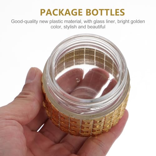 Mipcase Luxury Small Glass Bottles 4-Pack 10G Refillable Cosmetic Containers with Lids for Creams Lotion Storage Travel and Beauty Care