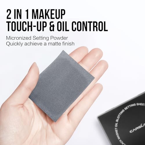 Oil Blotting Paper with Powder & Mirror - 150 Sheets