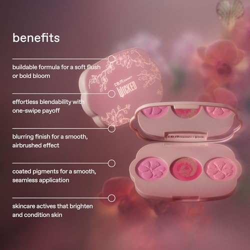 Cherry Blossom Blush Palette & Brush Set - Coral Creamy Blush