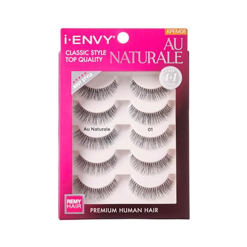 iENVY Au Naturale Human Hair Lashes - 5 Pair Pack