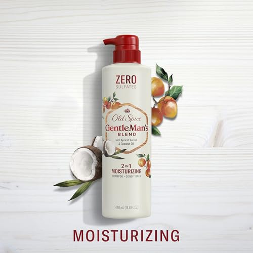 Old Spice Gentleman¡¯s Blend with Apricot Kernel & Coconut Oil, 2-in-1 Moisturizing Shampoo and Conditioner, 14.8 fl oz