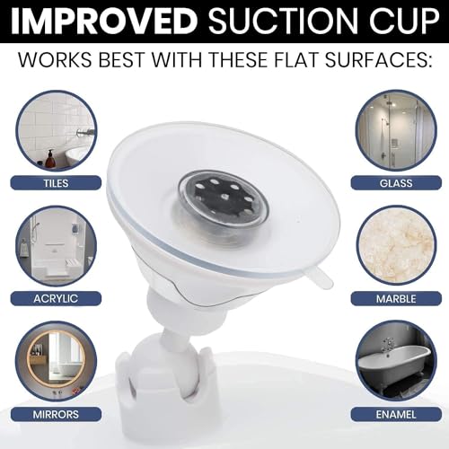 Fogless 3X Magnifying Shower Mirror with Suction Cup - 6.3"