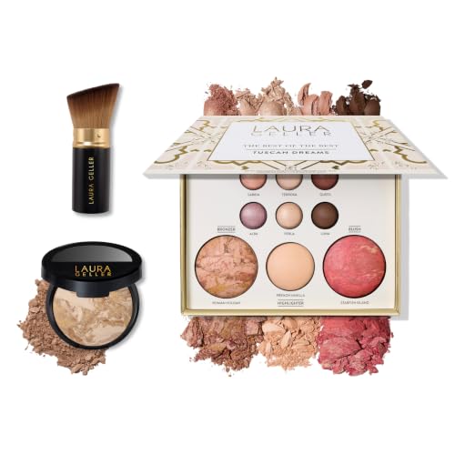 LAURA GELLER Medium Baked Starter Kit with Face Palette & Makeup Brush - Version 04