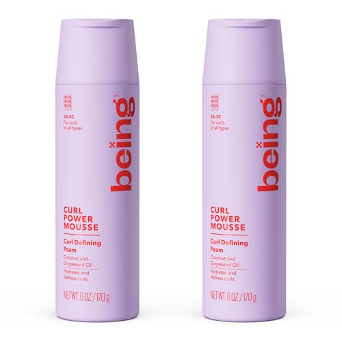 CURL POWER MOUSSE Curl Defining Foam with Coconut & Grapeseed Oil - 6 oz (Pack of 2)