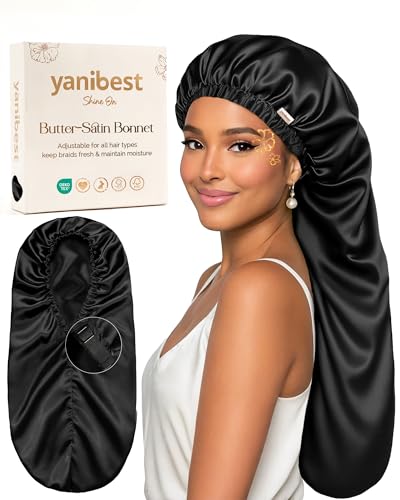 YANIBEST Satin Sleep Bonnet for Curly Hair & Braids