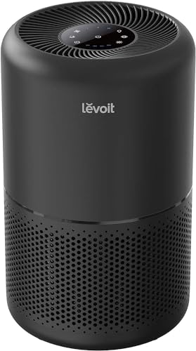 LEVOIT Air Purifier for Home Allergies Pets Hair in Bedroom, Covers Up to 1095 ft² by 45W High Torque Motor, 3-in-1 Filter with HEPA sleep mode, Remove Dust Smoke Pollutants Odor, Core300-P, Black