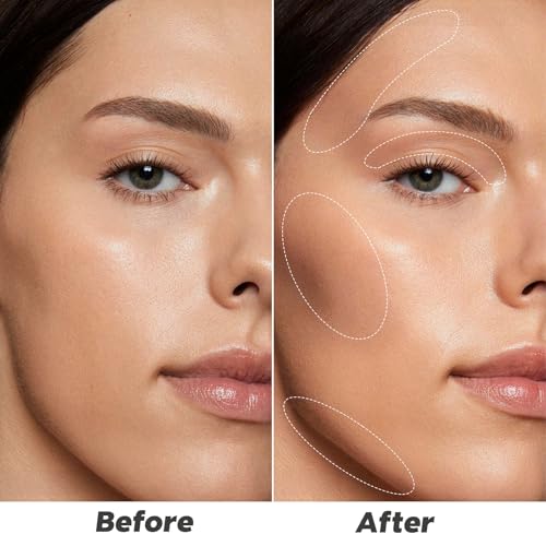 Cool Toned Contour Palette with 2-in-1 Brush & Mirror