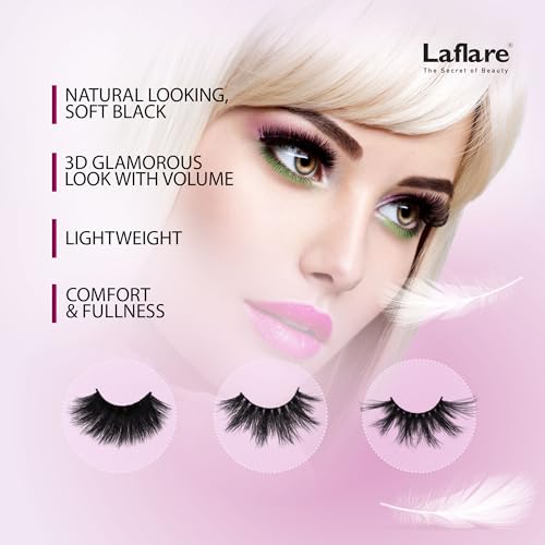 Laflare NY MAX VOLUME 3D Mink Lashes 20-25mm - 3 Pairs